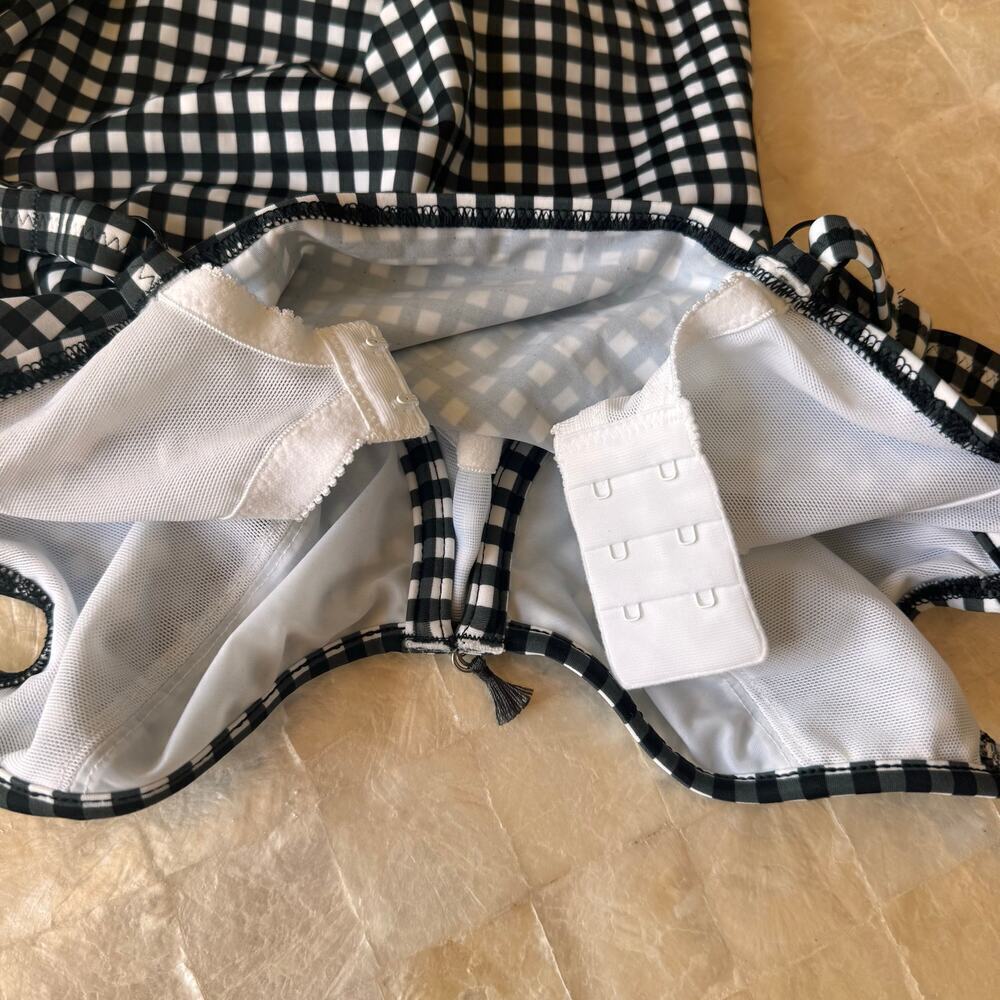 Freya MONOCHROME Check In Plunge Underwire Tankini Swim Top NEW US 30DDD Tank - Picture 8 of 8